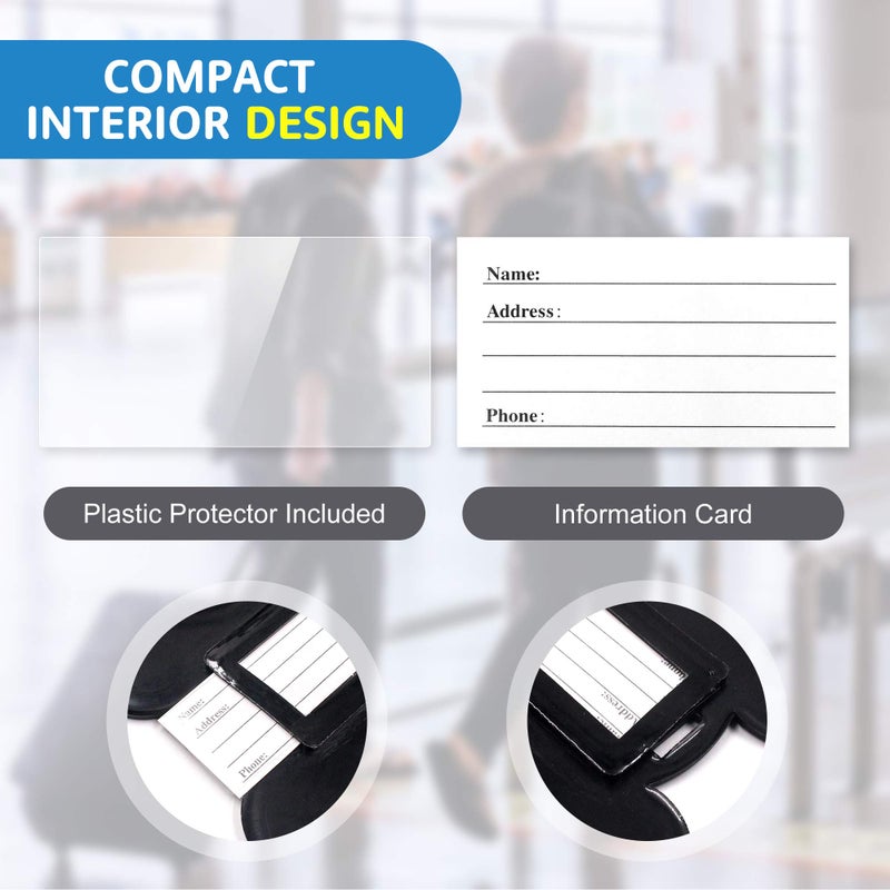 Finex 4 Pcs Set Mickey Minnie Silicone Travel Luggage Baggage Identification Labels ID Tag for Bag Suitcase Plane Cruise Ships with Belt Strap - Image 4